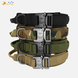 <span class=keywords><strong>Collar</strong></span> de entrenamiento táctico para perros de alta resistencia personalizado, ancho, ajustable, de poliéster, con hebilla de metal para perros de caza y mascotas grandes - Product Image 1
