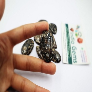 Lote de cabujones de jaspe tortuga natural de calidad AAA+, gemas sueltas de jaspe tortuga para la fabricación de joyas, por gramo. - Product Image 2