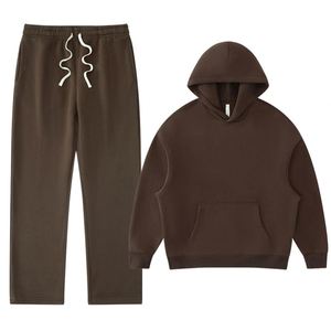 Conjunto de Sudadera con Capucha y Pantalones Deportivos de Invierno Oversize Personalizados al por Mayor, de Poliéster y Algodón, 2 Piezas - Product Image 2