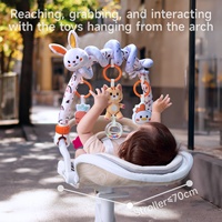 Tumama enfants berceau poussette spirale jouets mignon lapin poussette suspendus hochet Clips jouet en peluche lapin bébé voyage jouer landau arc jouet
