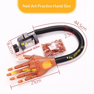 Mano Artificial para Práctica de Nail Art, Modelo Flexible y Móvil con Soporte de Exhibición y 100 Puntas, Herramienta de Entrenamiento de Manicura, Venta al por Mayor para Salones - Product Image 4