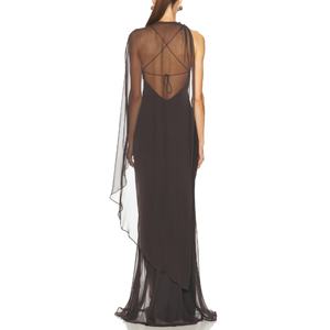 Robe de Soirée Maxi Droite en Dentelle et Mousseline, Bretelles Fines, Taille Cintrée, Élégante et Modeste, Personnalisée OEM pour Femme - Product Image 2