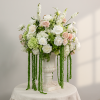 Arreglos Florales para Fondo de Boda, Decoración de Escenario con Plantas Rosas y Verdes, Bola de Flores, Precio de Fábrica al por Mayor