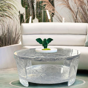 Table Basse de Salon Moderne de Luxe Léger <span class=keywords><strong>en</strong></span> Résine Transparente, Cristal Océan Bleu, Écologique, Haute Qualité, pour Maison et Villa - Product Image 3