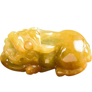 Colgante de Jadeíta Natural Calentada, Pixiu Amarillo, Estilo Chino UNISEX, Diseño Original, Regalo con Certificado de Tasación PX13 - Product Image 5