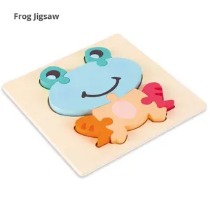 Puzzle en bois 3D d'animaux de dessin animé, jouet éducatif pour les enfants de 14 ans et plus, unisexe, moins de 50 pièces, assemblage facile, difficulté 1 étoile - Product Image 6