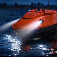 Perahu Umpan Plastik Portabel dengan Baterai Isi Ulang, Motor Ganda, GPS, dan Tombol Kembali Satu Sentuhan untuk Memancing di Danau dan Kolam