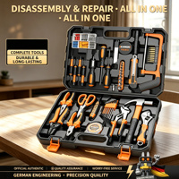 Boîte à outils de réparation domestique moderne, portable, polyvalente, avec plus de 100 pièces, fonctionnement manuel, personnalisable, OEM, kit d'outils de maintenance multi-usages