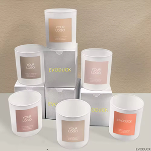 Custom logo and Packaging Organic Soy Wax Customised Glass Jar Organic Aromatic Scent Bougie <b>Candle</b> Gift Set for Home Fragrance - Product Image 6
