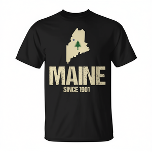 Camiseta Maine Pine Tree State Pride con diseño vintage desde 1901 - Product Image 2