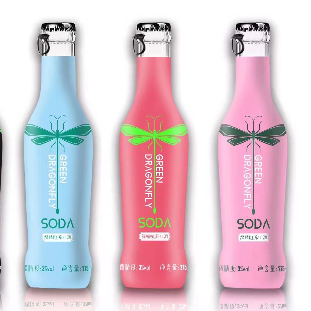 Топ продаж высокое качество зеленая Стрекоза 275 мл газированные безалкогольные напитки 3.7% abv