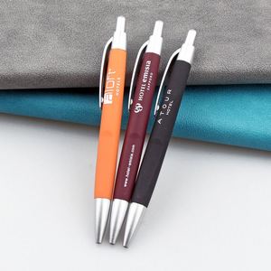 Press Simple Plastic <b>Ballpoint</b> <b>Pen</b> with Customizable Logo Multi-color Black Ink-Advertising Use - Product Image 6