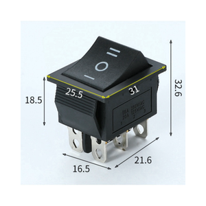 Không thấm nước dpdt 6 pin 3 vị trí (on)-OFF-(on) 16A 250V AC/20A 125V AC momentary thuyền Xe Đen Rocker chuyển đổi chuyển đổi - Product Image 5