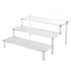 <b>Acrylic</b> Tiered <b>Display</b> Stand 3 Mm Thick 5 Layers Simple Design Home Decor Indoor Use - Product Image 1