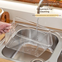Boîte de rangement pour réfrigérateur en plastique transparent épais de style minimaliste moderne, hermétique, pour congélateur