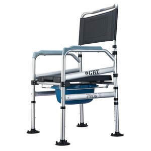 Folding <b>Chair</b> for Disabled Person Portable Bath Toilet Push <b>Chair</b> with Wheel <b>Shower</b> <b>Chair</b> Sit Bath Dual-use - Product Image 1