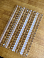 Mahjong de luxe moderne personnalisé, tuiles vertes et roses bleues à quatre couches, ensembles de tuiles portables pour le divertissement, coffret cadeau