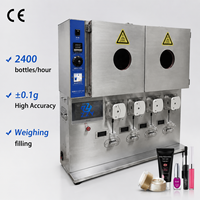 Machine de remplissage de gel à ongles CE à quatre têtes pour gel de construction, polygel, acrygel, gel soak-off, gel pailleté, gel épais et gel UV