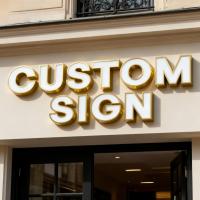 Enseigne LED extérieure personnalisée pour entreprise, logo de magasin, publicité, enseigne en acier inoxydable pour restaurant, lettres en relief 3D, enseigne lumineuse pour voiture