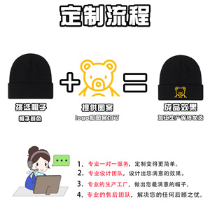 Chapeau en laine tricotée unisexe avec motif de lettres brodées, bonnet chaud pour l'extérieur, automne-hiver, 100% laine, origine Jiangsu - Product Image 5