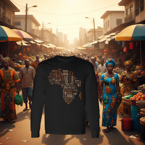 Camiseta de manga larga con mapa de África, historias de países, orgullo negro, afroamericano - Product Image 3