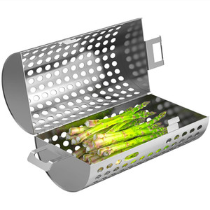 Cán Nướng Giỏ kim loại BBQ nướng giỏ <span class=keywords><strong>Net</strong></span> di động cắm trại ngoài trời - Product Image 5
