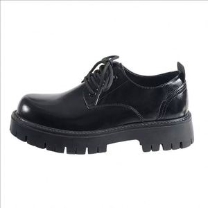 Chaussures habillées noires de luxe pour hommes, grande taille, collection Printemps 2025, à lacets, plateforme, personnalisables, avec sacs assortis - Product Image 3