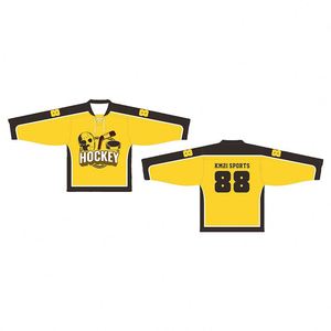 เสื้อฮอกกี้น้ำแข็งแบบกำหนดเอง ราคาประหยัด พิมพ์ลายแบบซับลิเมชั่น หมายเลขแบบกำหนดเอง ดีไซน์ระดับมืออาชีพ - Product Image 2