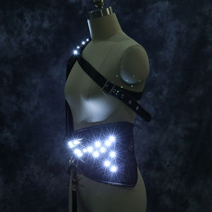 Conjunto de ropa brillante para chica sexy, <span class=keywords><strong>disfraz</strong></span> de actuación para Bar Club, disfraces de iluminación de baile Led - Product Image 4