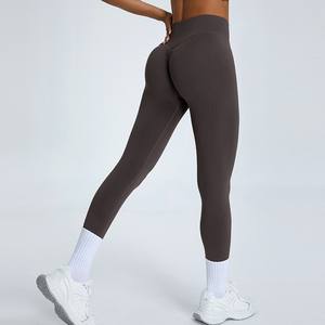 Mujeres Activewear Elástico Deporte Fitness Gimnasio Sin Costuras Cintura Alta Yoga Pantalones Leggings <span class=keywords><strong>De</strong></span> Gimnasio Pour Femmes Leggings - Product Image 3