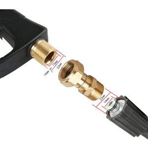 Conector de latón para lavadora a presión Sulai Machinery M22 14, acoplamiento rápido giratorio para pistola de agua de lavado de autos - Product Image 3