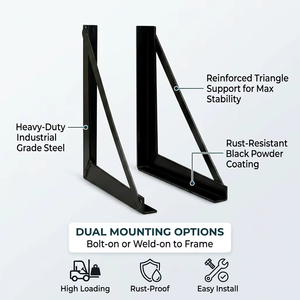 <b>Black</b> <b>Sheet</b> Metal Display Frame Fabricated Rectangular Panel Mount Bracket for Wall Mounted Storage - Product Image 5