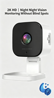 Caméra de sécurité pour fenêtre avec vision nocturne couleur, enregistrement vidéo HD 2K WiFi 720P, détection de mouvement, audio bidirectionnel pour bébé, personne âgée, animal de compagnie