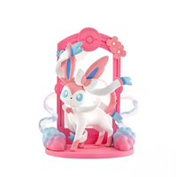 Pokemo Genuine Funsim Let's Go Eevee Blind Box 9 Boxe Set Figurine tendance de dessin animé en édition limitée en échelle 1/12, boîte mystère
