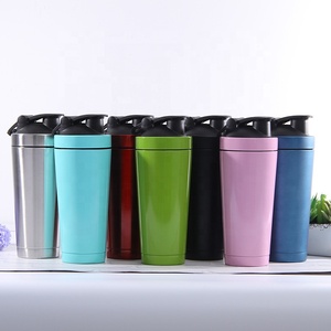 Botella de agua de acero inoxidable para gimnasio, agitador personalizado de Metal con bola mezcladora de proteínas - Product Image 5