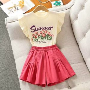 Conjunto <span class=keywords><strong>de</strong></span> <span class=keywords><strong>Ropa</strong></span> <span class=keywords><strong>de</strong></span> Punto <span class=keywords><strong>de</strong></span> Moda <span class=keywords><strong>de</strong></span> 2 Piezas para Niños, Verano 2026, Camiseta <span class=keywords><strong>de</strong></span> Manga Corta con Parches Bonitos + Conjunto <span class=keywords><strong>de</strong></span> Falda - Product Image 5
