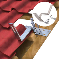 Structure de fixation pour panneaux solaires sur toiture en tuiles, avec rails en aluminium et accessoires, installation facile