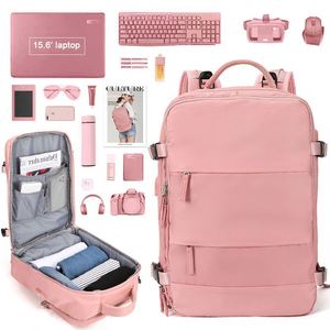 USB Design Custom High Quality Big Capacity Business 15.6 Inch <b>Black</b> Nylon Computer <b>Backpack</b> - Product Image 1
