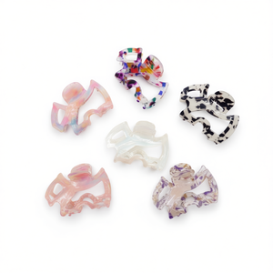 Pinces à cheveux Nina 9 cm en acétate, couleur dégradée, accessoires de mode pour femmes - Product Image 3