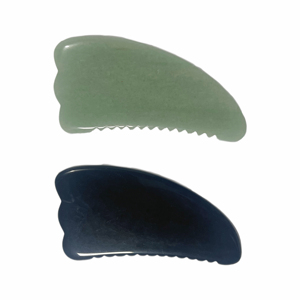 Prix de gros usine meilleure qualité pierre de massage glacée grattoir corporel en obsidienne noire et jade - Product Image 2