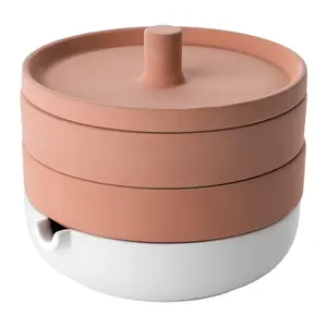 Terracotta Khay Rải Hạt Có Nắp Khay Rải Đất Sét Gốm Khay Nảy Mầm Microgreen Quà Tặng Xưởng Làm Gốm Ý Tưởng