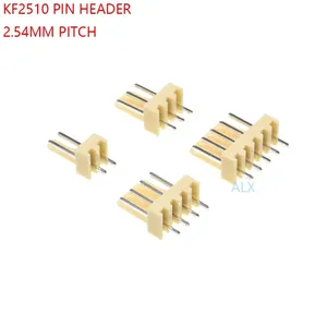 2510-A kfconnector bağlayıcı 2.54MM PITCH erkek pin başlık 2P/3P/4P/5P/6P/7P/8P/9P/10P/11P/12 PCB 2.54MM için P düz iğne