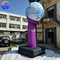 Modèle de microphone gonflable géant personnalisé en tissu Oxford avec souffleur, idéal pour la publicité, les événements extérieurs, les bars et la décoration.