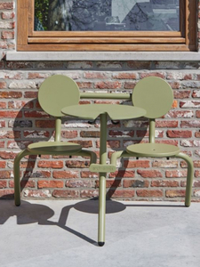 Ensemble de loisirs extérieur moderne en <span class=keywords><strong>bois</strong></span> massif - Combinaison table et chaises en métal et <span class=keywords><strong>banc</strong></span> de patio pour cour et jardin - Product Image 4