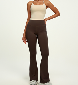 Leggings de Yoga de <span class=keywords><strong>Cintura</strong></span> Alta con Efecto Levanta Glúteos, Estilo Campana hasta la Pantorrilla, Suaves como la Mantequilla, Transpirables, Elásticos en Cuatro Direcciones, de Secado Rápido, <span class=keywords><strong>Cintura</strong></span> Elástica - Product Image 3