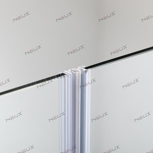 Porte <span class=keywords><strong>de</strong></span> <span class=keywords><strong>douche</strong></span> <span class=keywords><strong>coulissante</strong></span> double mur à mur <span class=keywords><strong>de</strong></span> style européen, en verre <span class=keywords><strong>de</strong></span> 8 mm, avec profilé en aluminium chromé et tige <span class=keywords><strong>de</strong></span> support - Product Image 6
