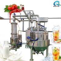Cuve de concentration sous vide entièrement automatique en acier inoxydable de qualité alimentaire pour la transformation de jus, confitures de fruits et légumes, produits laitiers