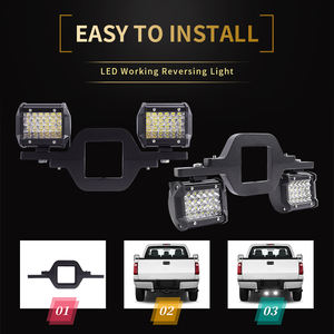 Support universel de crochet d'attelage de voiture avec 4 ''60W 72W 18W LED lumière de travail support de lampe antibrouillard arrière sauvegarde Offroad Truck Trailer - Product Image 4