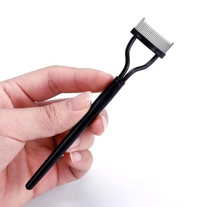 Cepillo de pestañas de acero semicircular, peine portátil para injerto de pestañas, herramienta de moldeado de pestañas postizas para maquillaje - Product Image 4