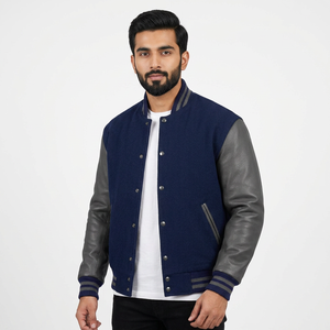 Blouson Bomber Uniexe Personnalisable pour Homme – Veste Universitaire Style Letterman – Blouson de Baseball Sublimé pour Hommes - Product Image 1